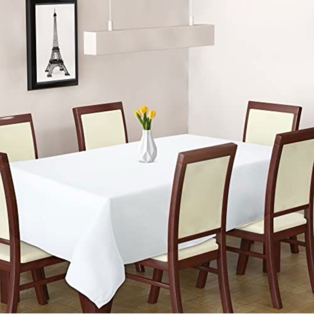 28. White 60x84 Tablecloth - Picture 5 of 13